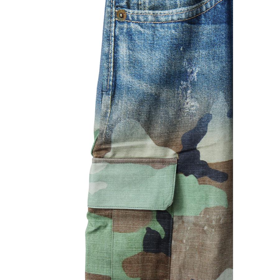 GradationPrintedDenimPants x Cargo Shorts - Navy x Khaki (26-1301) TOLQ(トルク) |  | 08
