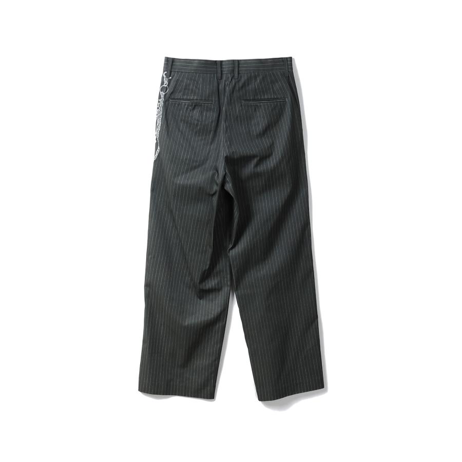Printed One Tuck Trousers - Black(Stripe) (26-1302) TOLQ(トルク) |  | 06