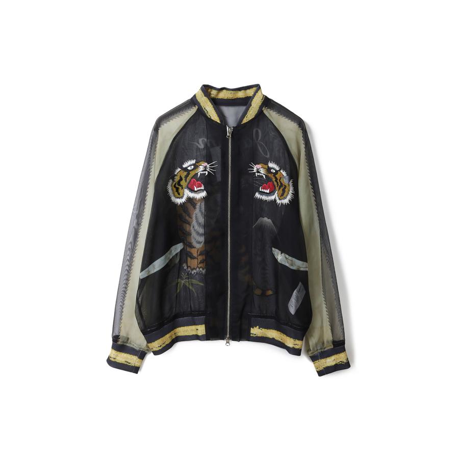 Skeleton Printed Souvenir Jacket - Black(Stripe) (26-1106) TOLQ(トルク) | 