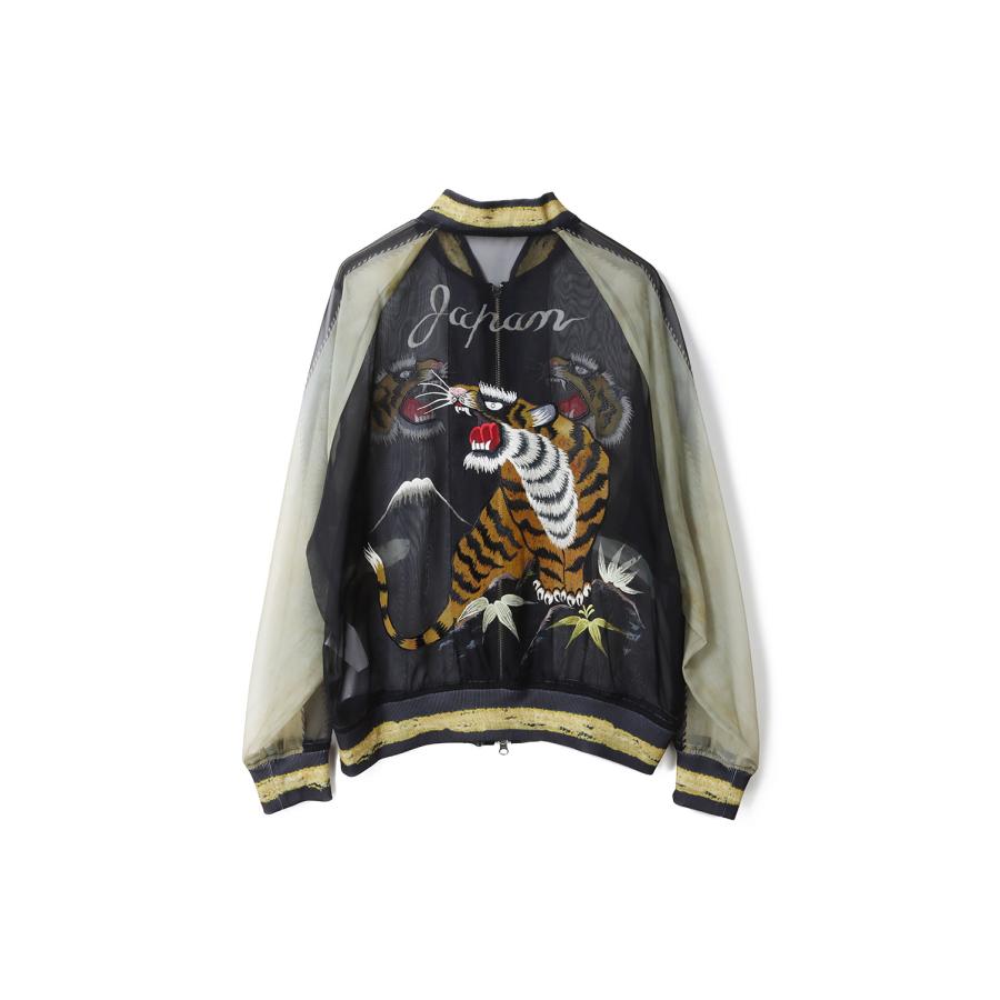 Skeleton Printed Souvenir Jacket - Black(Stripe) (26-1106) TOLQ(トルク) |  | 01