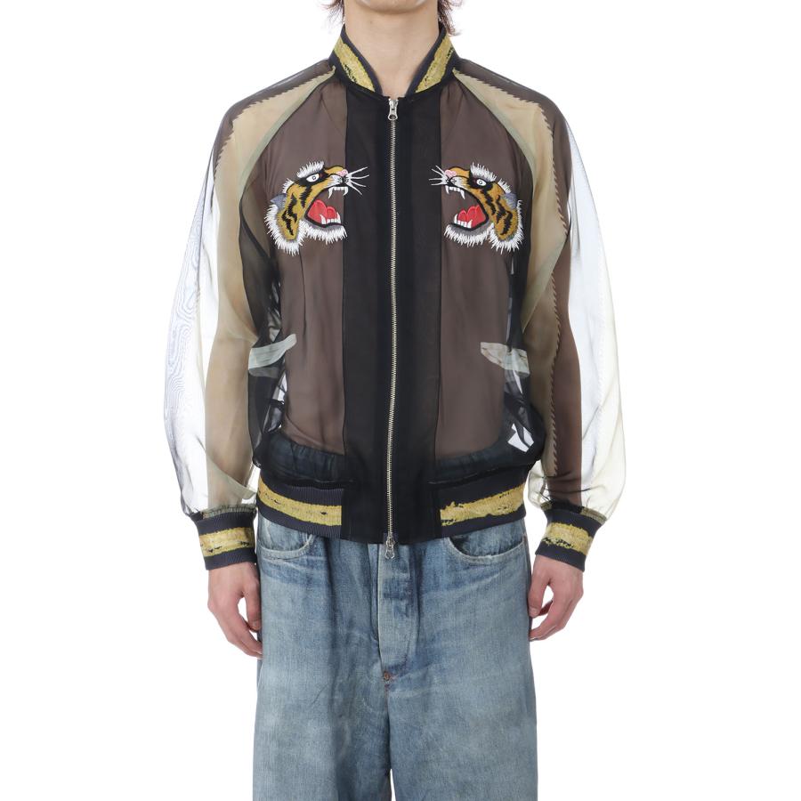 Skeleton Printed Souvenir Jacket - Black(Stripe) (26-1106) TOLQ(トルク) |  | 03