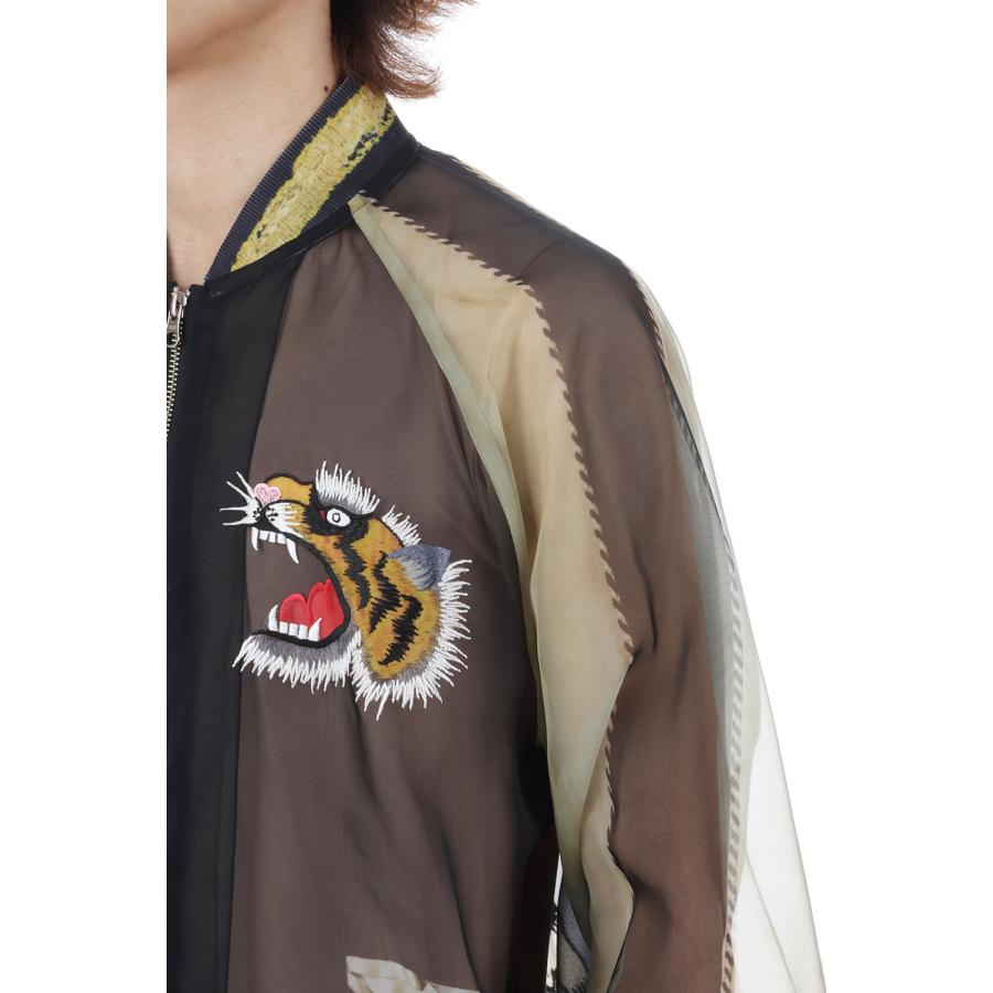 Skeleton Printed Souvenir Jacket - Black(Stripe) (26-1106) TOLQ(トルク) |  | 06