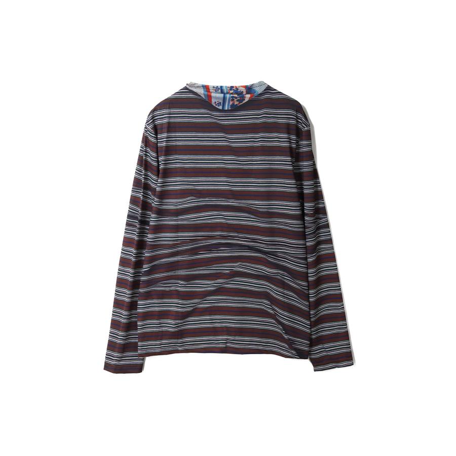 Printed Mock Neck T-shirts(L/S) - Brown (26-1204) TOLQ(トルク) |  | 01