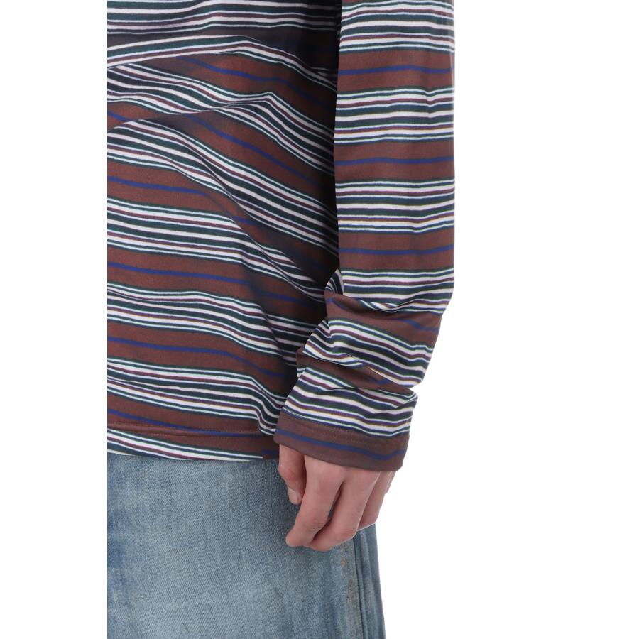 Printed Mock Neck T-shirts(L/S) - Brown (26-1204) TOLQ(トルク) |  | 07