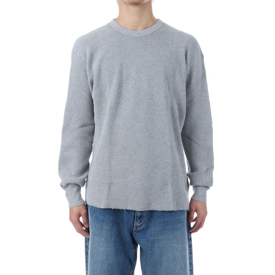THERMAL KING WAFFLE CREW NECK L/S - HEATHE GRAY (#52017) Healthknit(ヘルスニット) | 