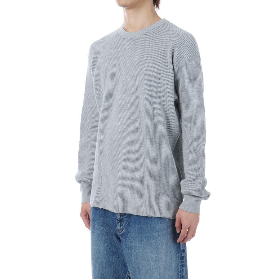 THERMAL KING WAFFLE CREW NECK L/S - HEATHE GRAY (#52017) Healthknit(ヘルスニット) |  | 01