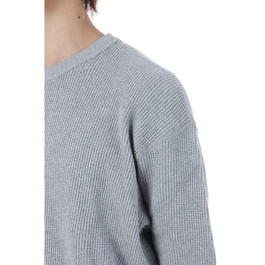 THERMAL KING WAFFLE CREW NECK L/S - HEATHE GRAY (#52017) Healthknit(ヘルスニット) |  | 03