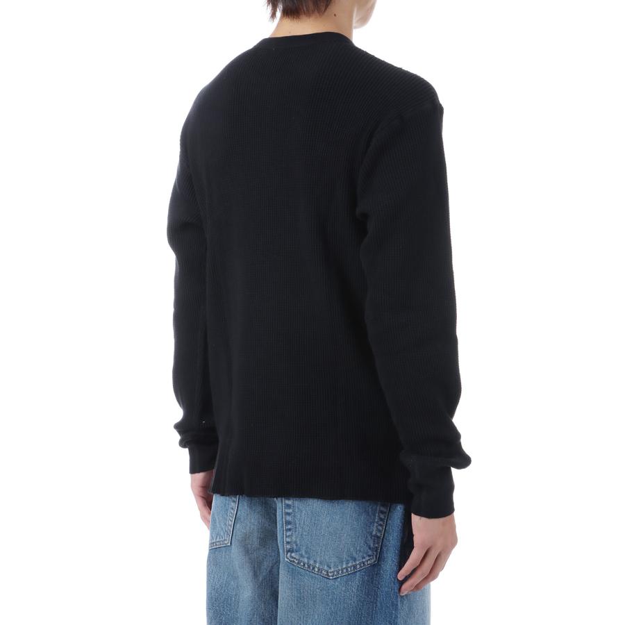 THERMAL KING WAFFLE CREW NECK L/S - BLACK (#52017) Healthknit(ヘルスニット) |  | 02