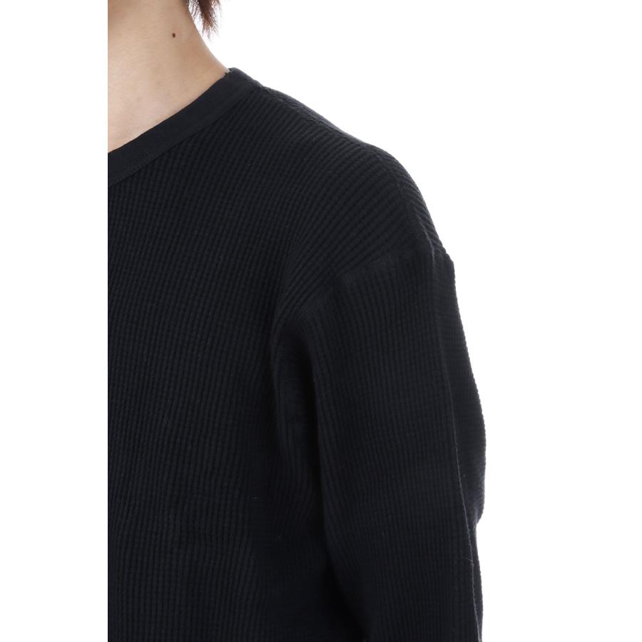THERMAL KING WAFFLE CREW NECK L/S - BLACK (#52017) Healthknit(ヘルスニット) |  | 03