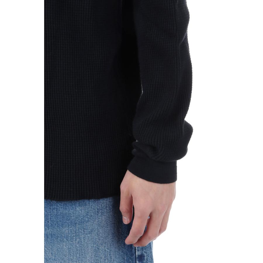 THERMAL KING WAFFLE CREW NECK L/S - BLACK (#52017) Healthknit(ヘルスニット) |  | 04