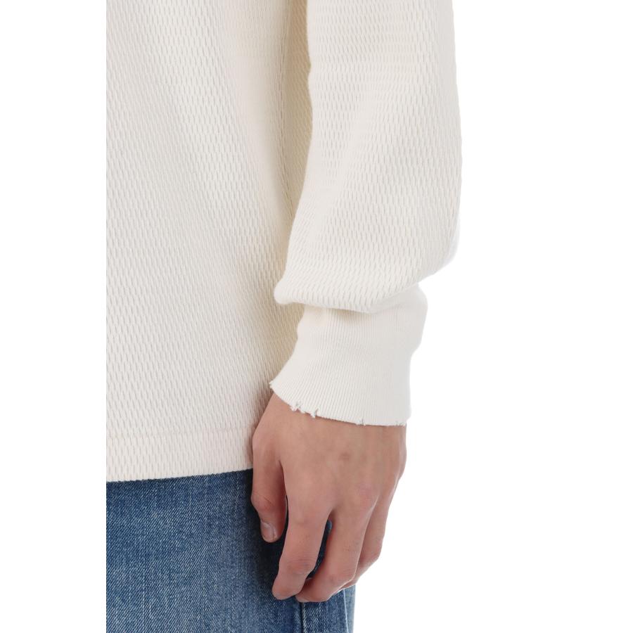 THERMAL KING RASCHEL HONEYCOMB CREW NECK L/S (W/DAMAGED) - NATURAL (#52027) Healthknit(ヘルスニット) |  | 04