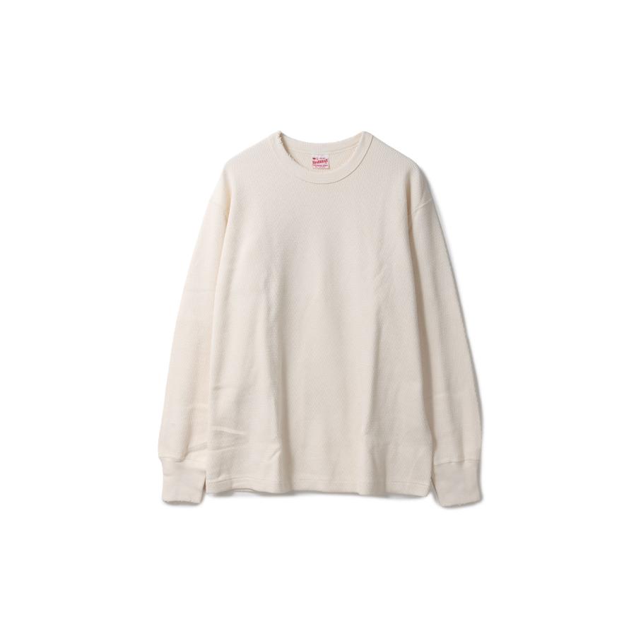THERMAL KING RASCHEL HONEYCOMB CREW NECK L/S (W/DAMAGED) - NATURAL (#52027) Healthknit(ヘルスニット) |  | 05