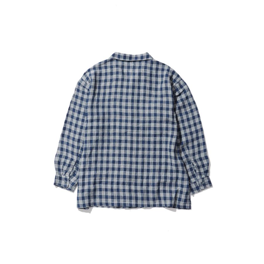 LINEN PALAKA KAIKIN LONG SHIRT / NAVY (PC-002-3861) Porter Classic(ポータークラシック)の画像