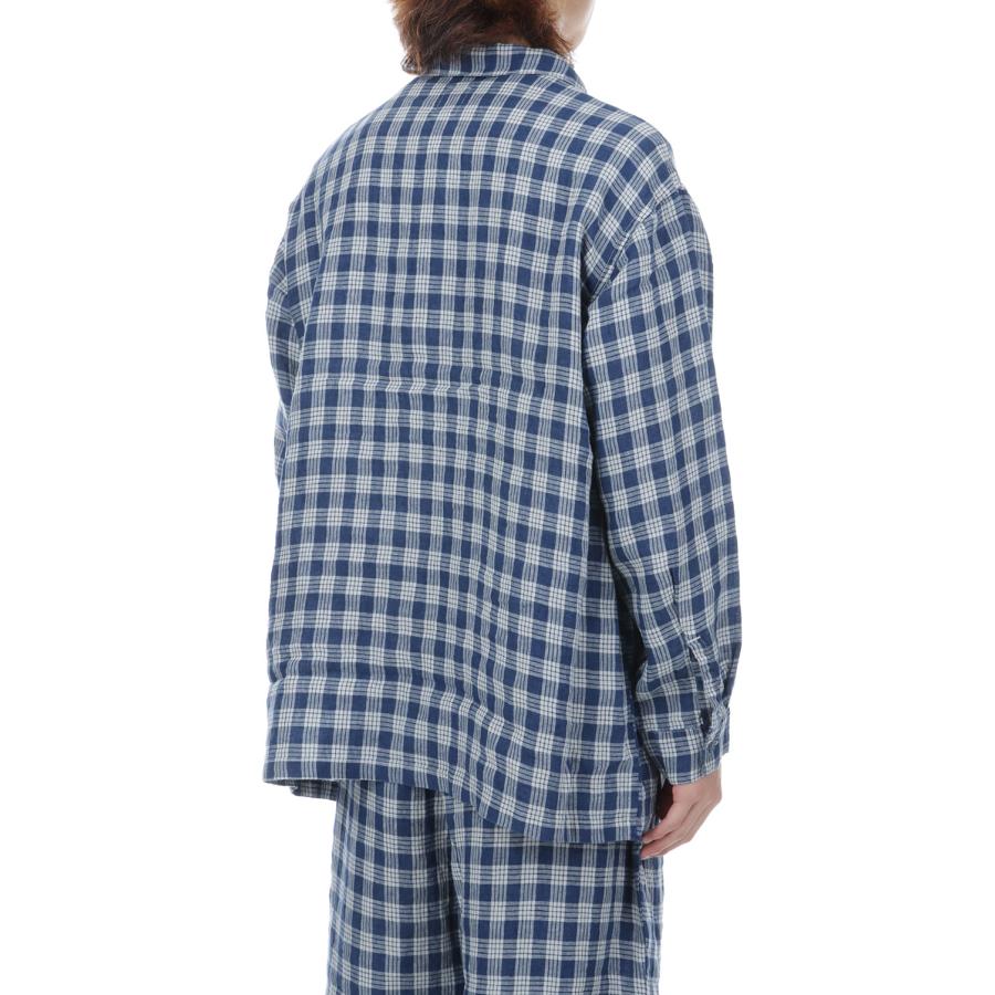 LINEN PALAKA KAIKIN LONG SHIRT / NAVY (PC-002-3861) Porter Classic(ポータークラシック)の画像