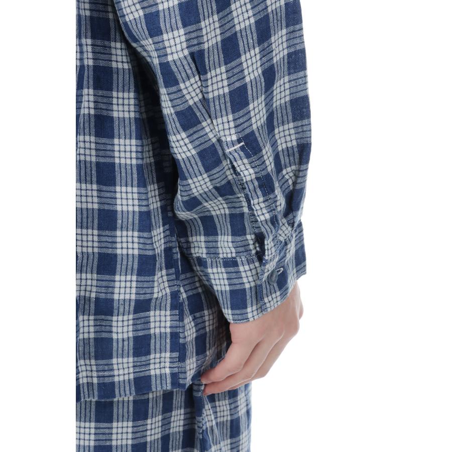 LINEN PALAKA KAIKIN LONG SHIRT / NAVY (PC-002-3861) Porter Classic(ポータークラシック)の画像