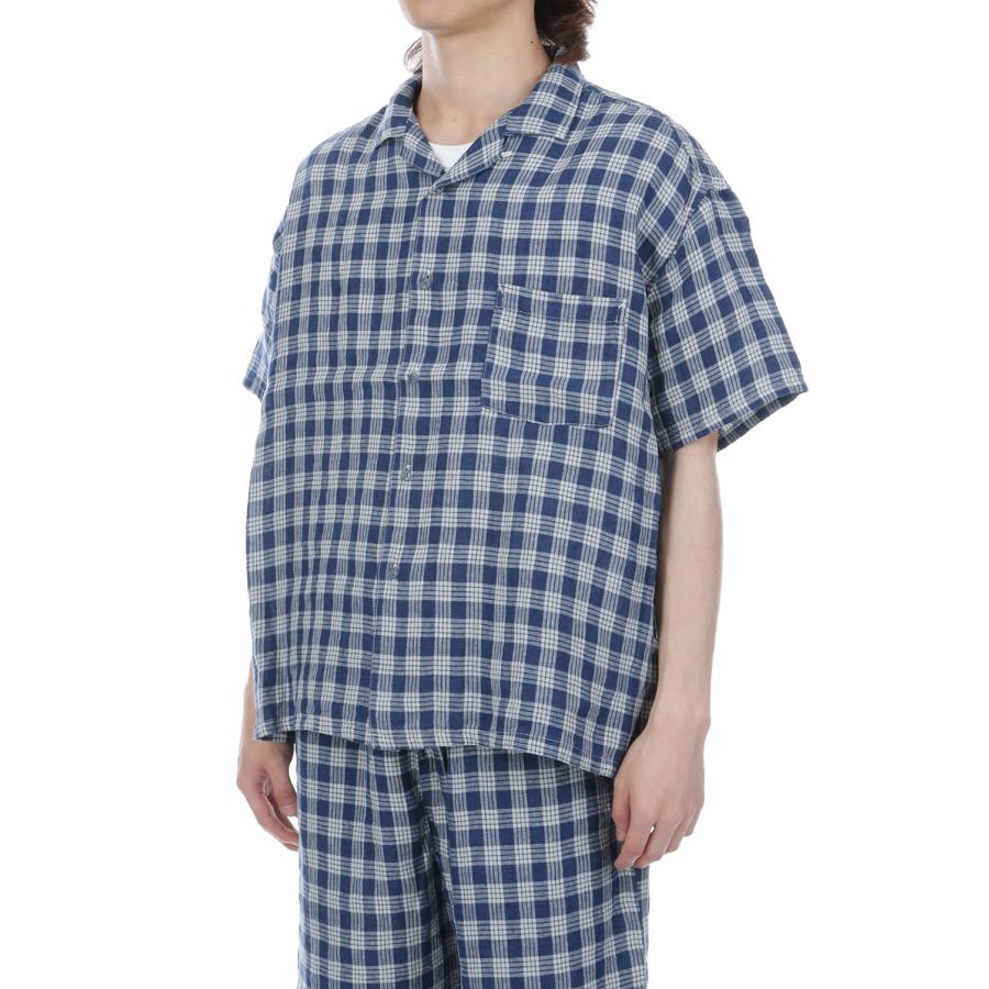 LINEN PALAKA KAIKIN SHIRT / NAVY (PC-002-3862) Porter Classic(ポータークラシック)の画像
