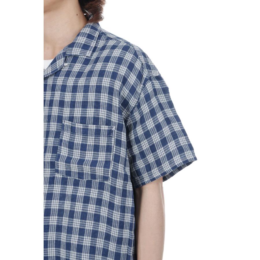LINEN PALAKA KAIKIN SHIRT / NAVY (PC-002-3862) Porter Classic(ポータークラシック)の画像