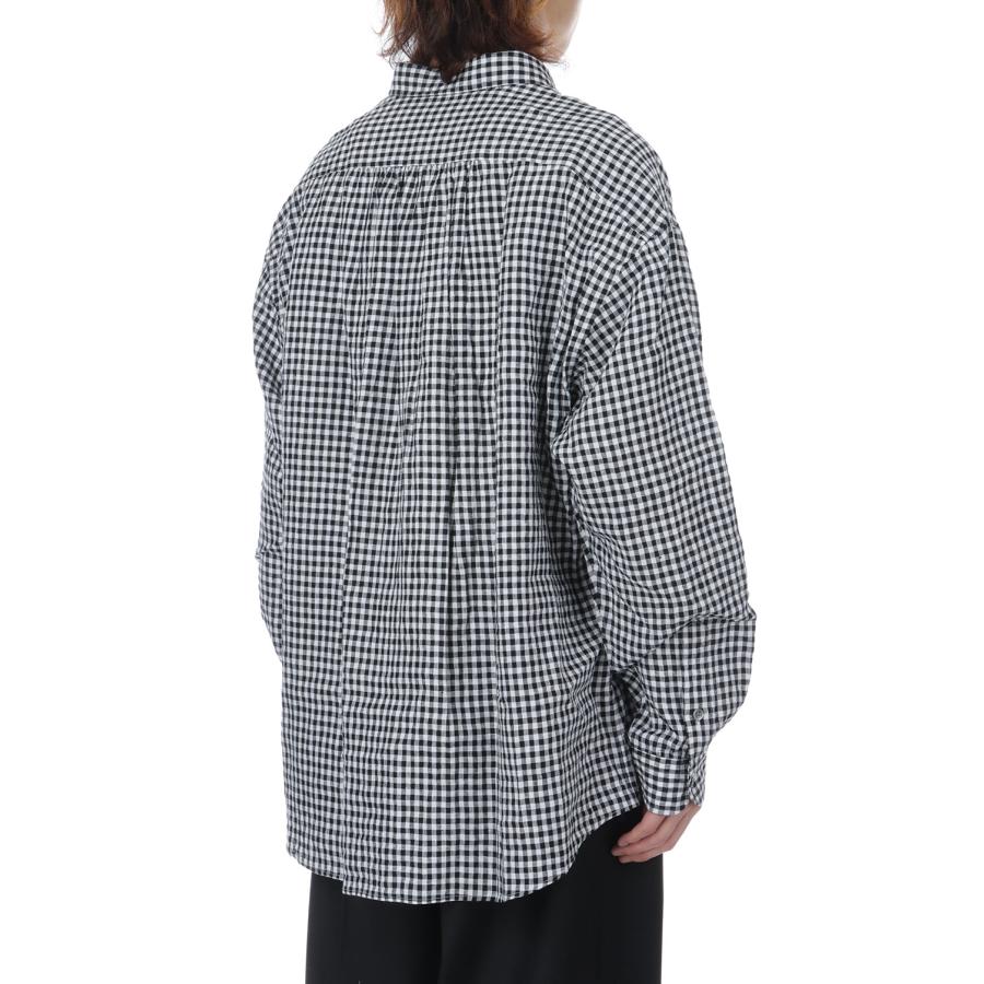 ROLL UP LINEN GINGHAM CHECK SHIRT / BLACK (PC-016-3978) Porter Classic(ポータークラシック) |  | 04