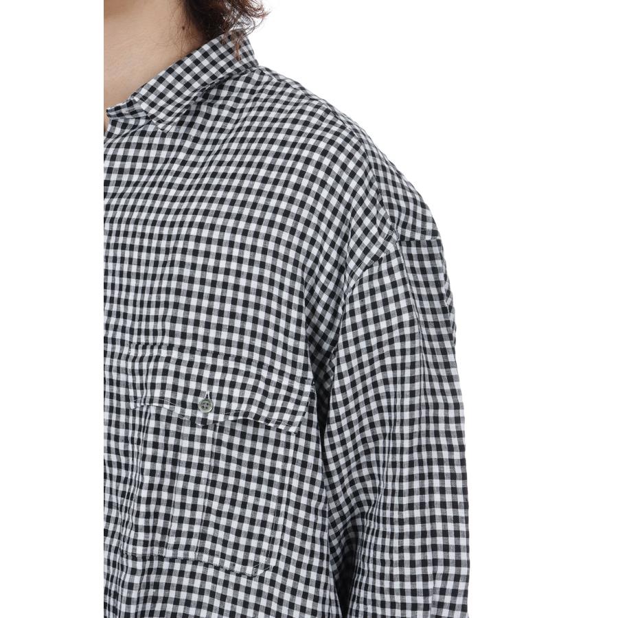 ROLL UP LINEN GINGHAM CHECK SHIRT / BLACK (PC-016-3978) Porter Classic(ポータークラシック) |  | 06