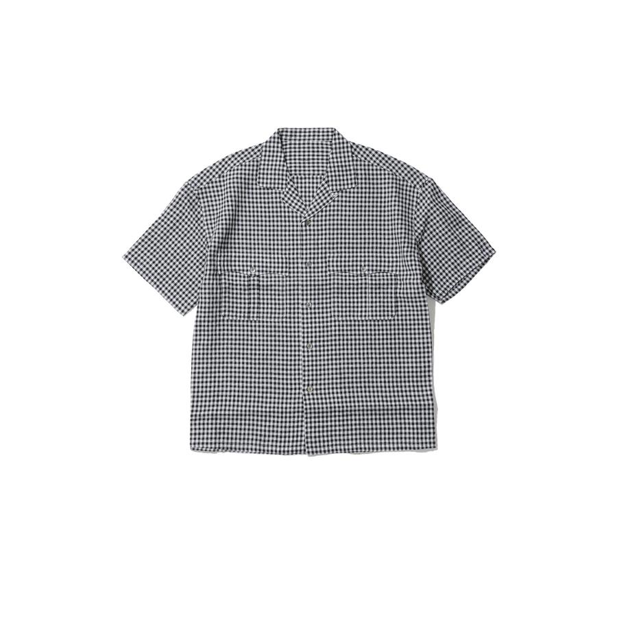 KEROUAC LINEN GINGHAM CHECK SHIRT / BLACK (PC-016-3979) Porter Classic(ポータークラシック) | 