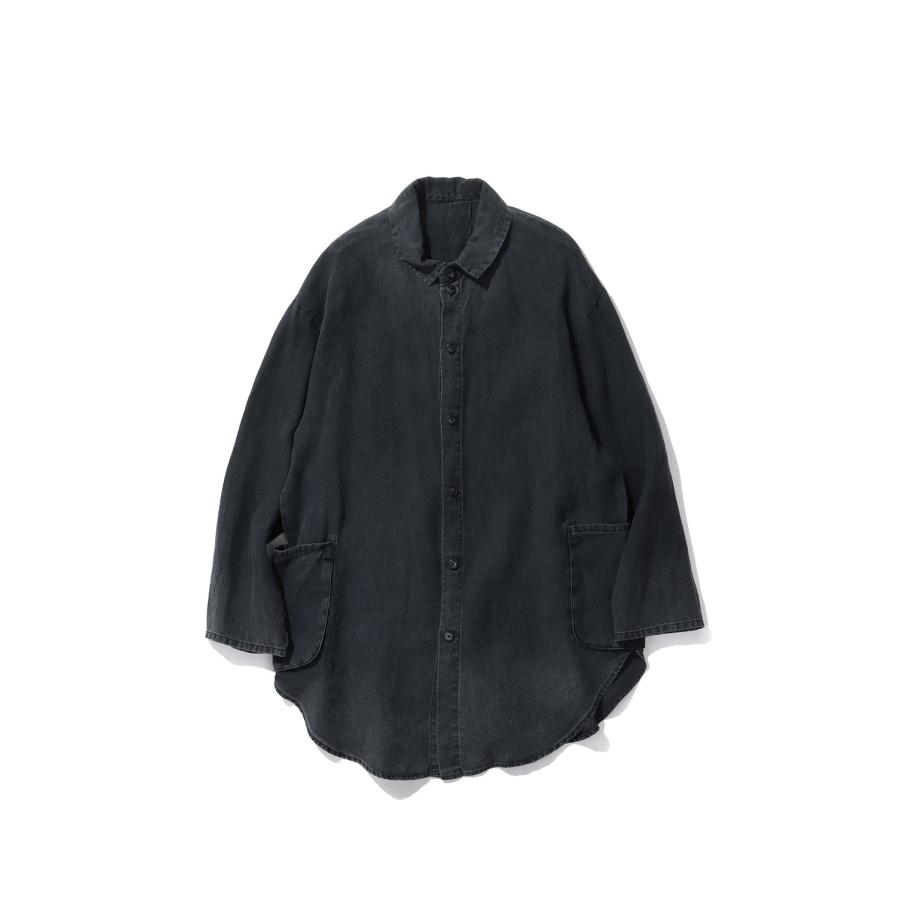 BLACK LINEN SHIRT JACKET / BLACK (PC-021-3885) Porter Classic(ポータークラシック) | 