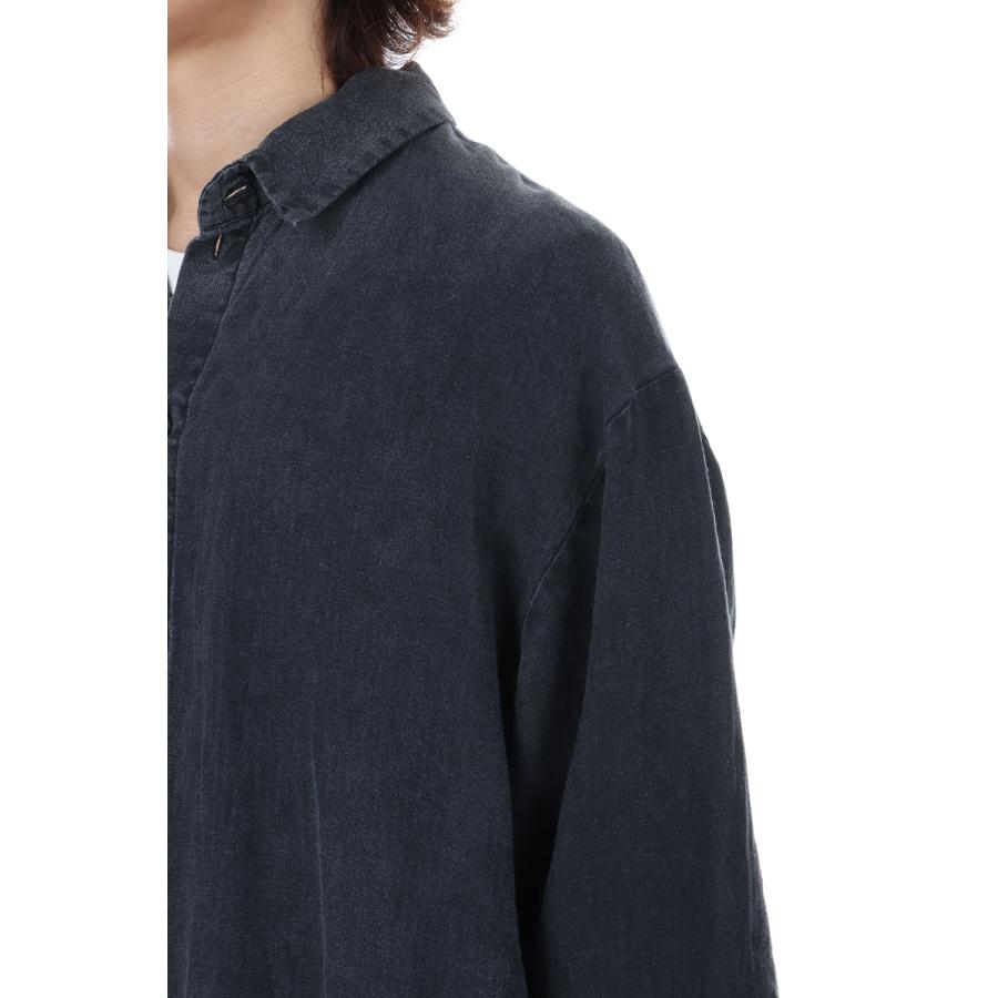 BLACK LINEN SHIRT JACKET / BLACK (PC-021-3885) Porter Classic(ポータークラシック) |  | 05