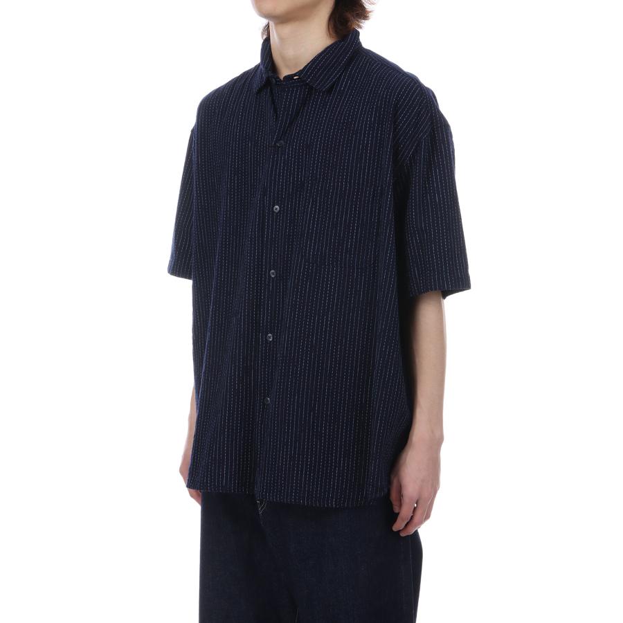 KASURI STRIPE ORIGINAL BEAT WRITER SHIRT / NAVY (PC-047-3926) Porter Classic(ポータークラシック) |  | 03