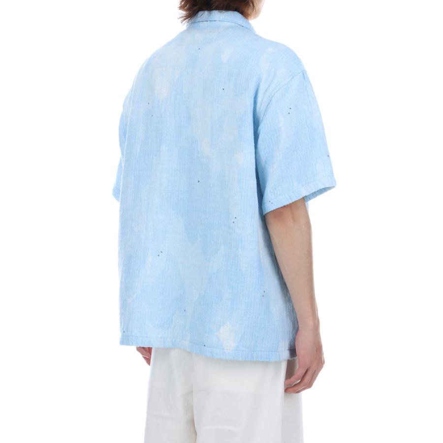 PAINTED SASHIKO WATERCOLOR KAIKIN SHIRT / LIGHT BLUE (PC-059-3821) Porter Classic(ポータークラシック)の画像