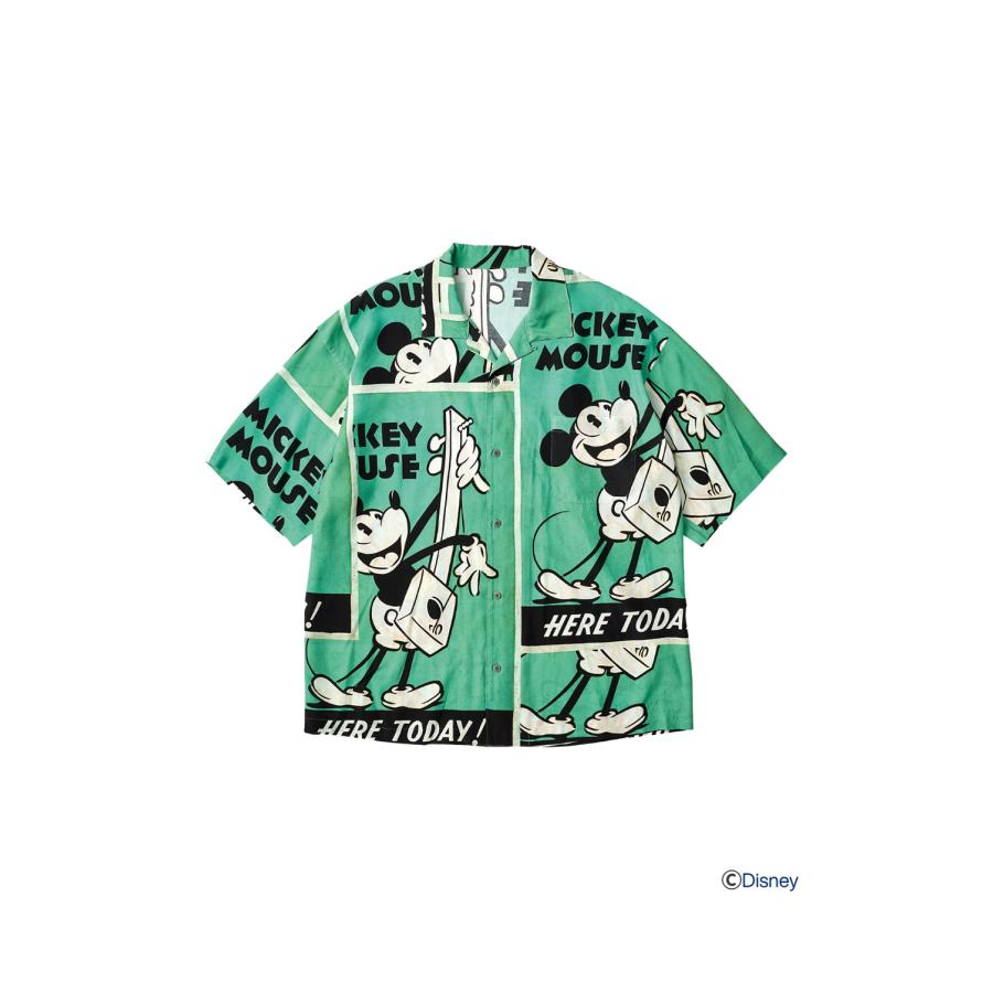 DISNEY VP / PC ALOHA COLLECTION ALOHA SHIRT / MICKEY & GUITAR / GREEN (DP-024-3965) Porter Classic(ポータークラシック) | 