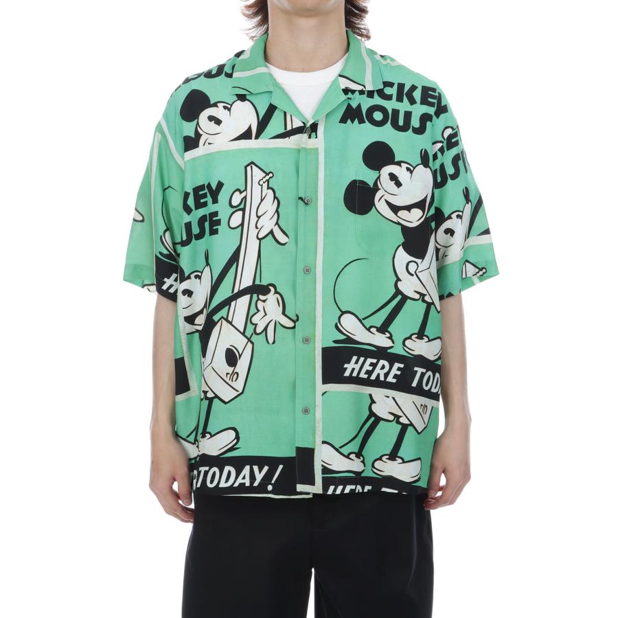 【P10倍】DISNEY VP / PC ALOHA COLLECTION ALOHA SHIRT / MICKEY & GUITAR / GREEN (DP-024-3965) Porter Classic(ポータークラシック) |  | 01