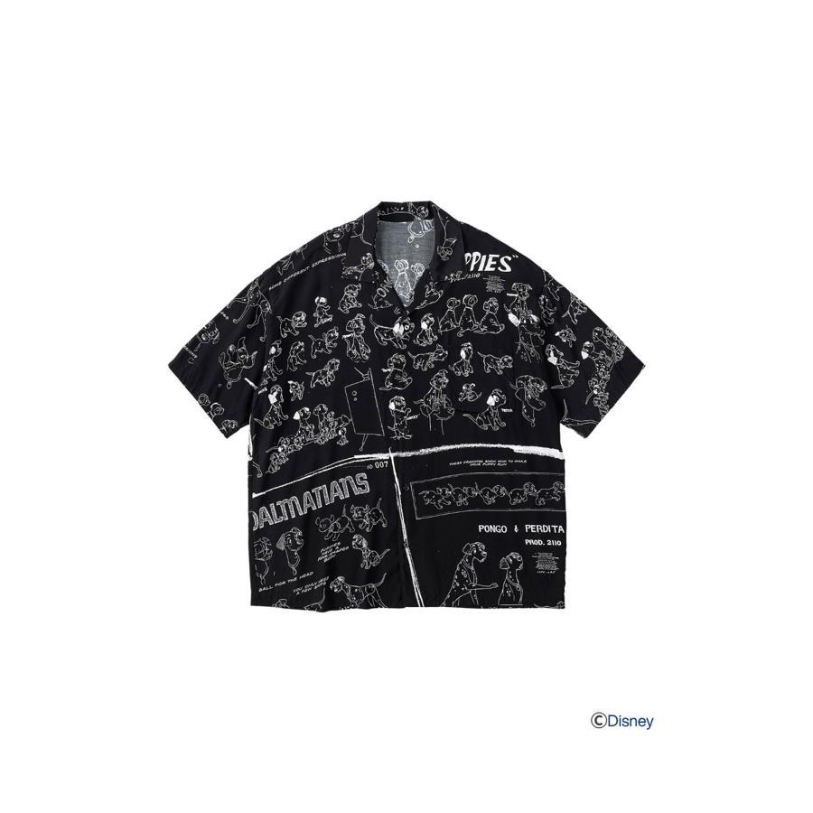 DISNEY MS / PC ALOHA COLLECTION ALOHA SHIRT / 101 DALMATIANS / BLACK (DP-024-3966) Porter Classic(ポータークラシック) | 
