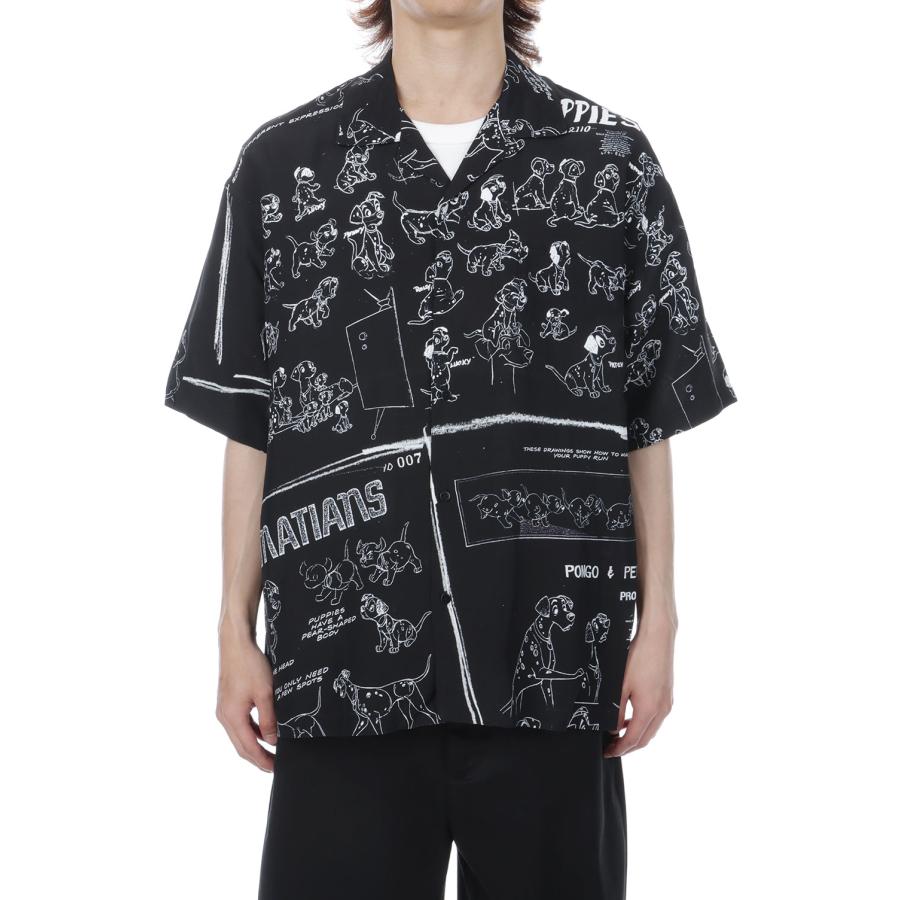 【P10倍】DISNEY MS / PC ALOHA COLLECTION ALOHA SHIRT / 101 DALMATIANS / BLACK (DP-024-3966) Porter Classic(ポータークラシック) |  | 01