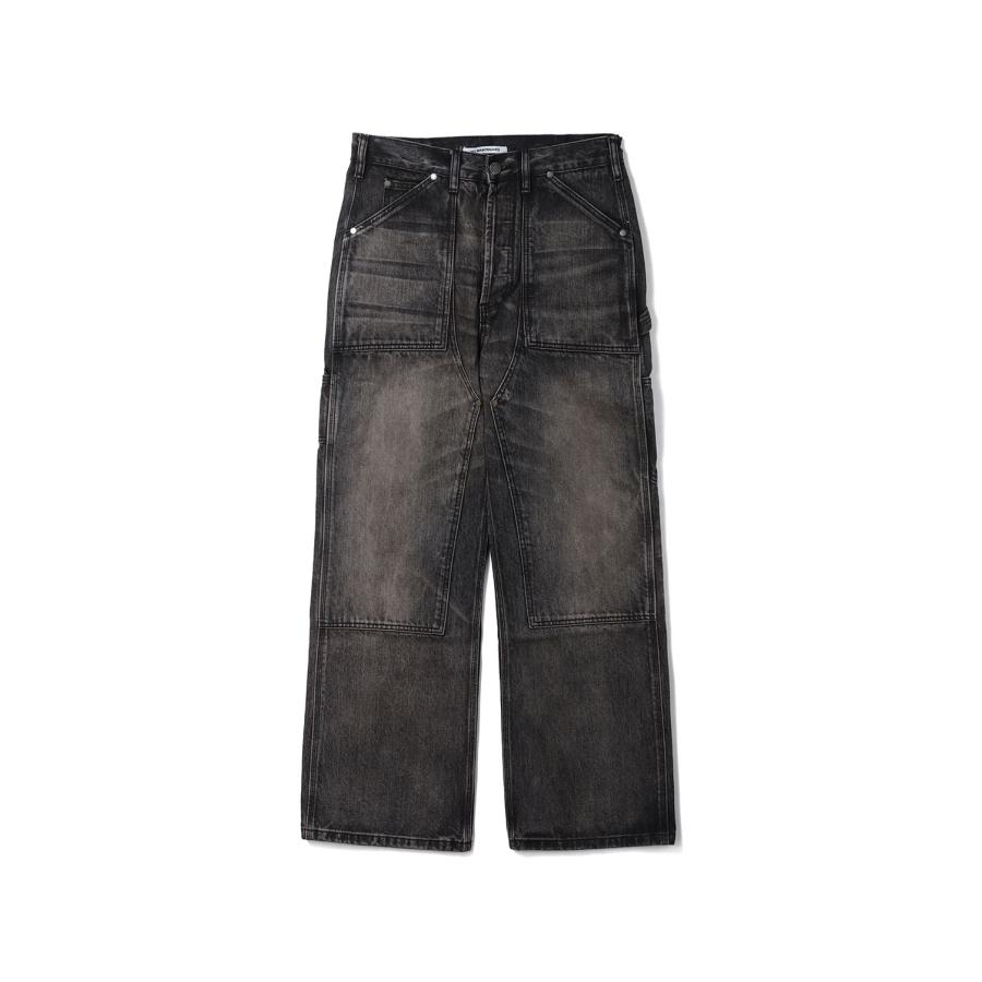 JAPANESE DENIM DOUBLE KNEE - MUD WASH BLACK (NM-0247-MWB-1) NO MAINTENANCE(ノー メンテナンス) | 
