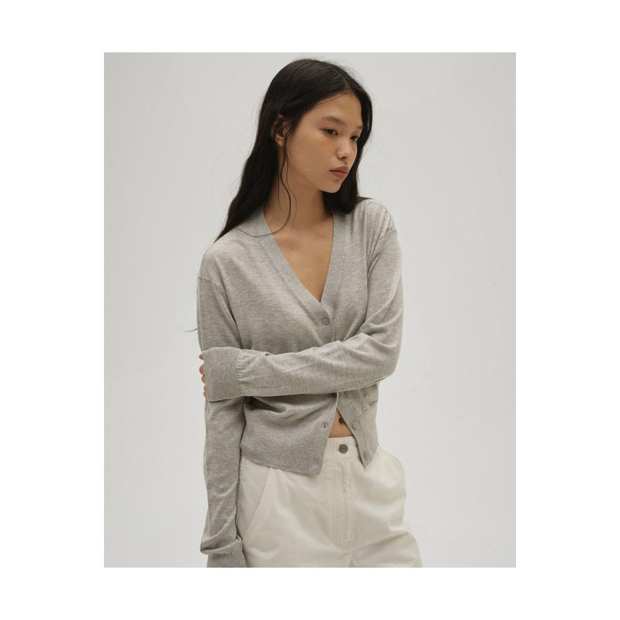 Silk Cotton Cardigan -LIGHT GRAY (12610521) Todayful(トゥデイフル) | TODAYFUL | 01