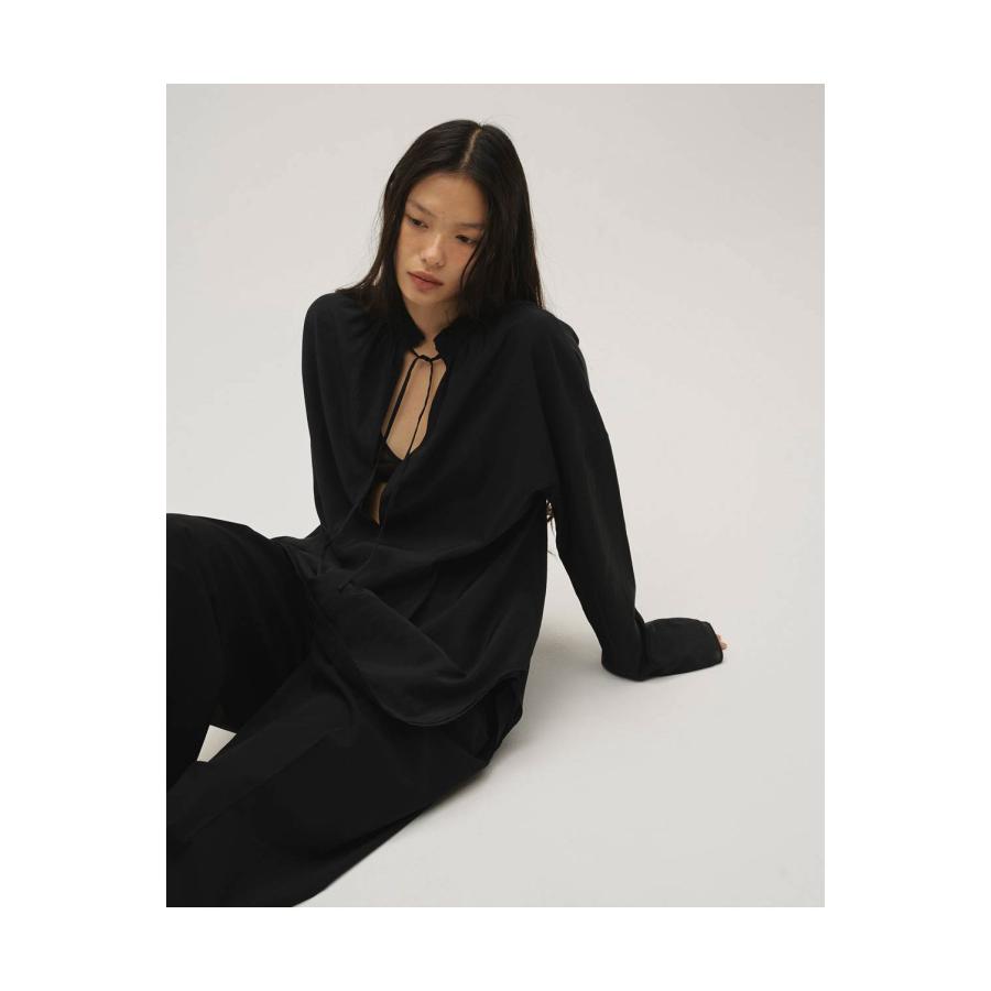 Skipper Silky Shirts -BLACK (12610413) Todayful(トゥデイフル) | TODAYFUL | 03