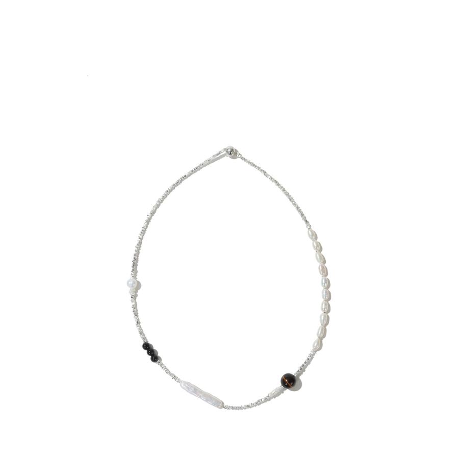 Asymmetry Pearl Choker -SILVER (12610902) Todayful(トゥデイフル) | TODAYFUL