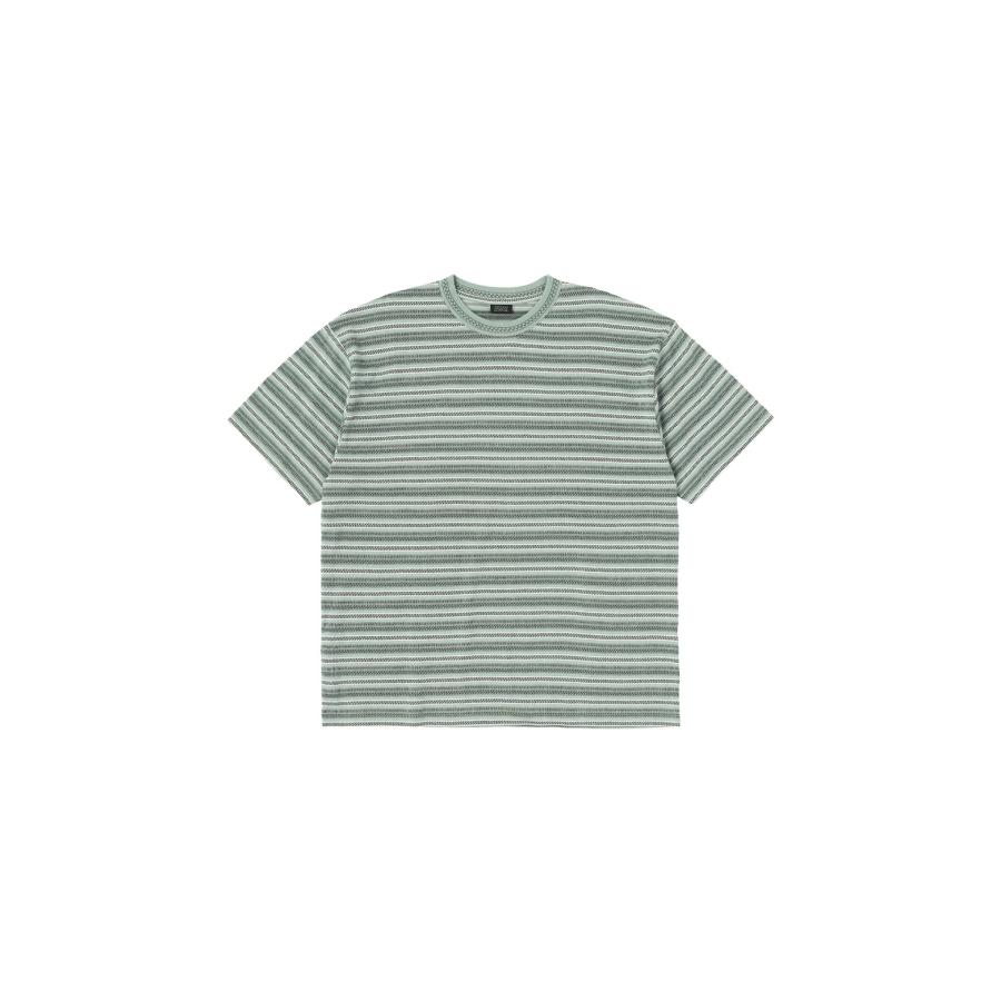 Jacquard Striped S/S Tee - Grey (SD26S-CT06) SEDAN ALL PURPOSE(セダン オール パーパス) | 