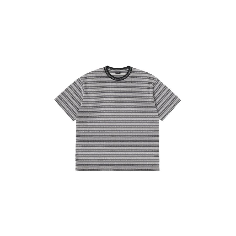 Jacquard Striped S/S Tee - Charcoal (SD26S-CT06) SEDAN ALL PURPOSE(セダン オール パーパス) | 