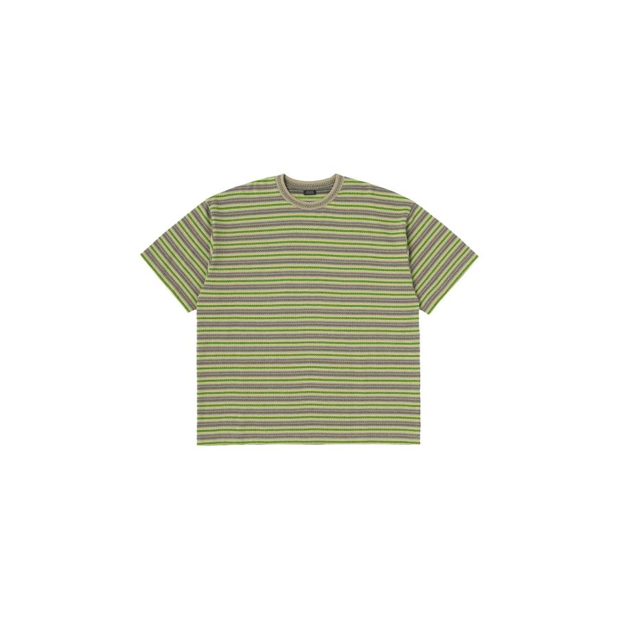 Jacquard Striped S/S Tee - Olive (SD26S-CT06) SEDAN ALL PURPOSE(セダン オール パーパス) | 