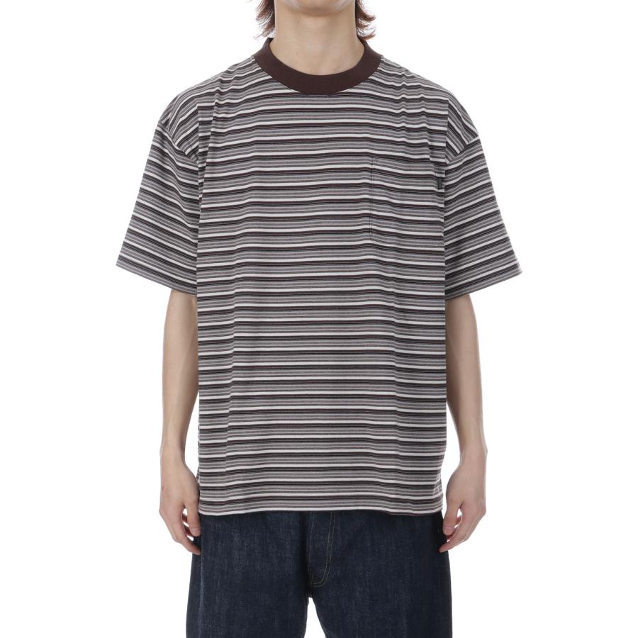 Striped S/S Tee - Brown / Charcoal (SD26S-CT07) SEDAN ALL PURPOSE(セダン オール パーパス) |  | 01
