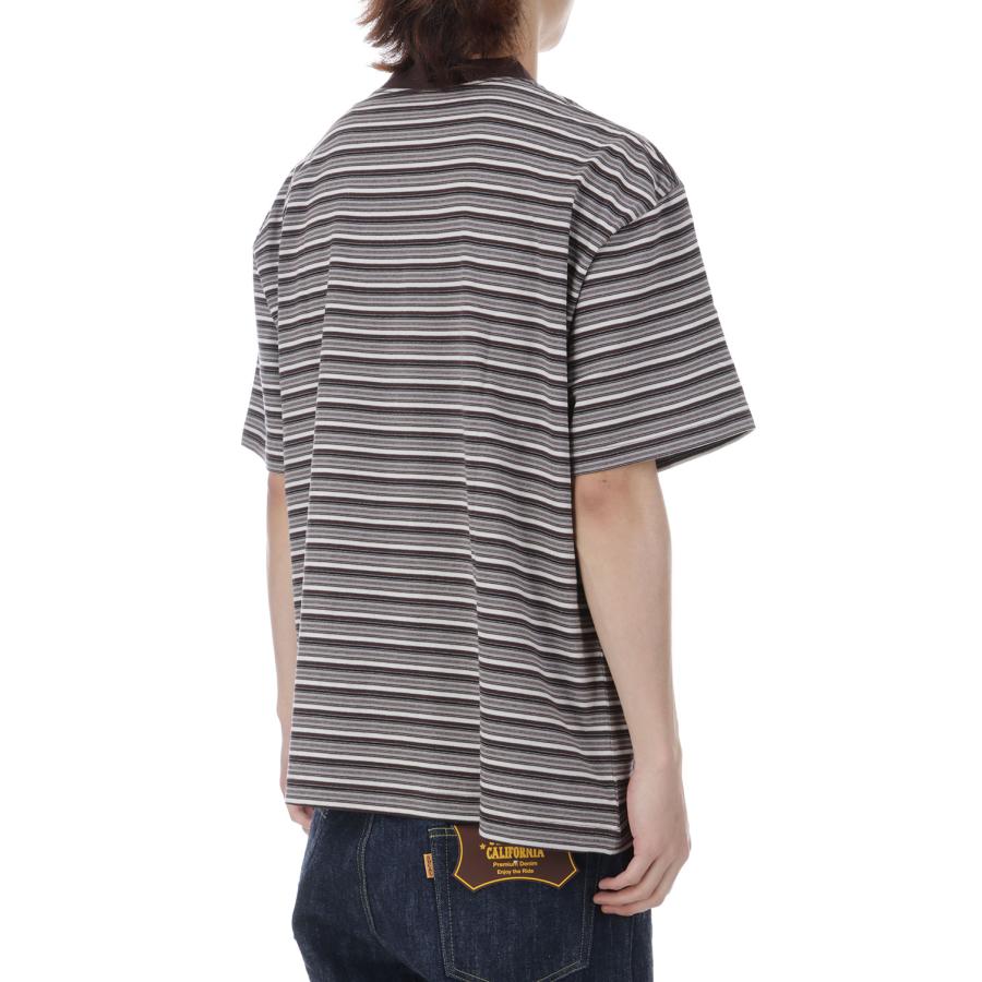 Striped S/S Tee - Brown / Charcoal (SD26S-CT07) SEDAN ALL PURPOSE(セダン オール パーパス) |  | 03