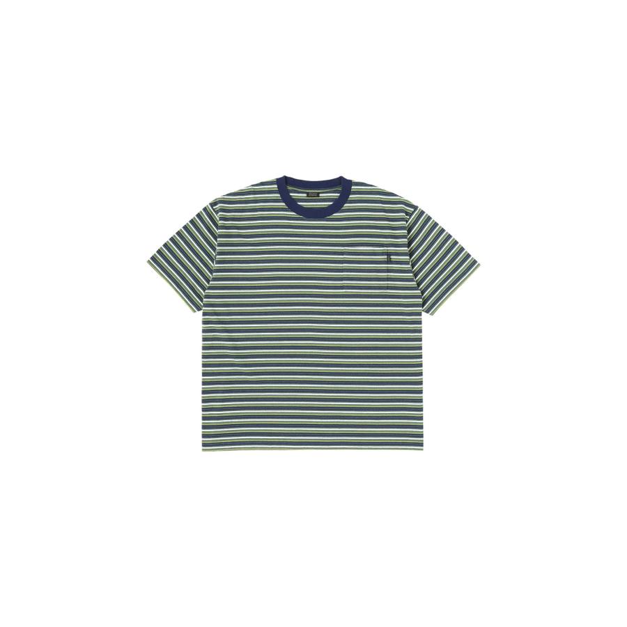 Striped S/S Tee - Olive / Navy (SD26S-CT07) SEDAN ALL PURPOSE(セダン オール パーパス) | 