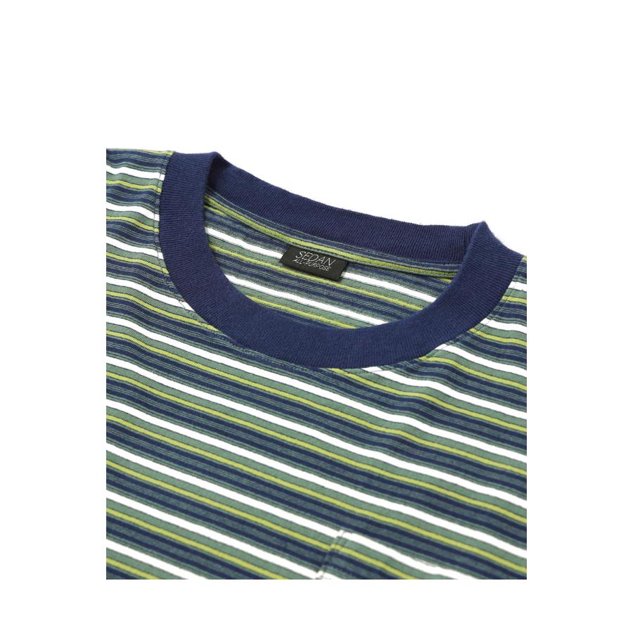 Striped S/S Tee - Olive / Navy (SD26S-CT07) SEDAN ALL PURPOSE(セダン オール パーパス) |  | 01