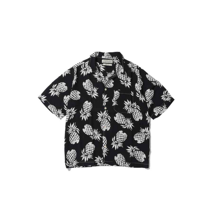 Pineapple Patterned Aloha Shirt - BLACK (RN30389014) Remi Relief(レミレリーフ) | 