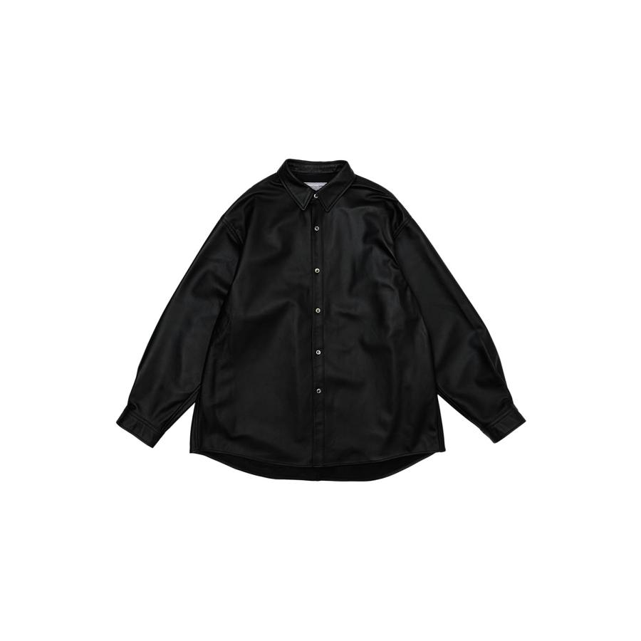 LEATHER SHIRTS JACKET - BLACK (261-60406) Universal Products(ユニバーサルプロダクツ) | 