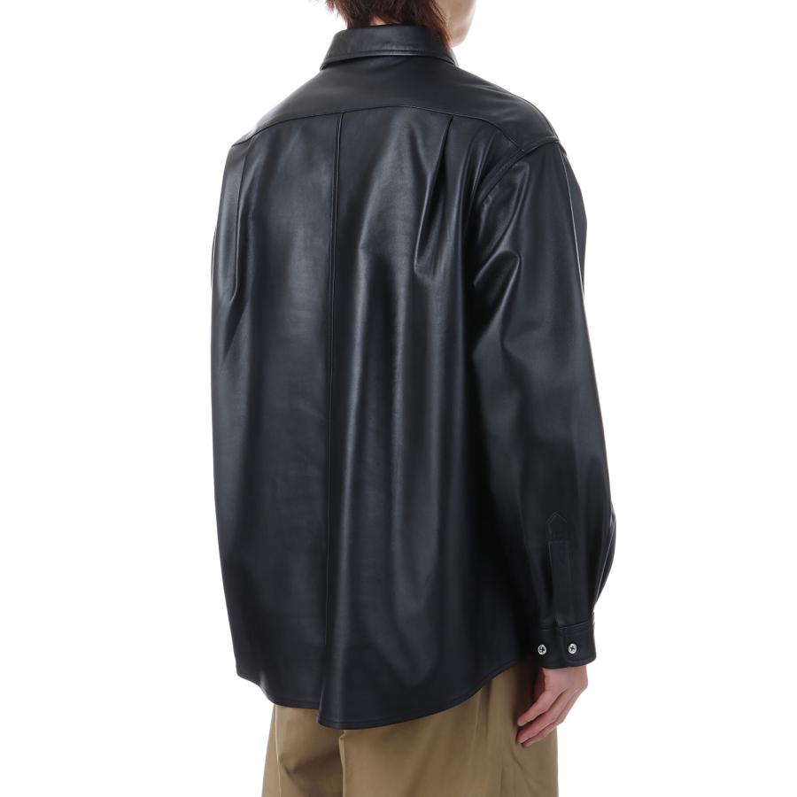 LEATHER SHIRTS JACKET - BLACK (261-60406) Universal Products(ユニバーサルプロダクツ) |  | 02