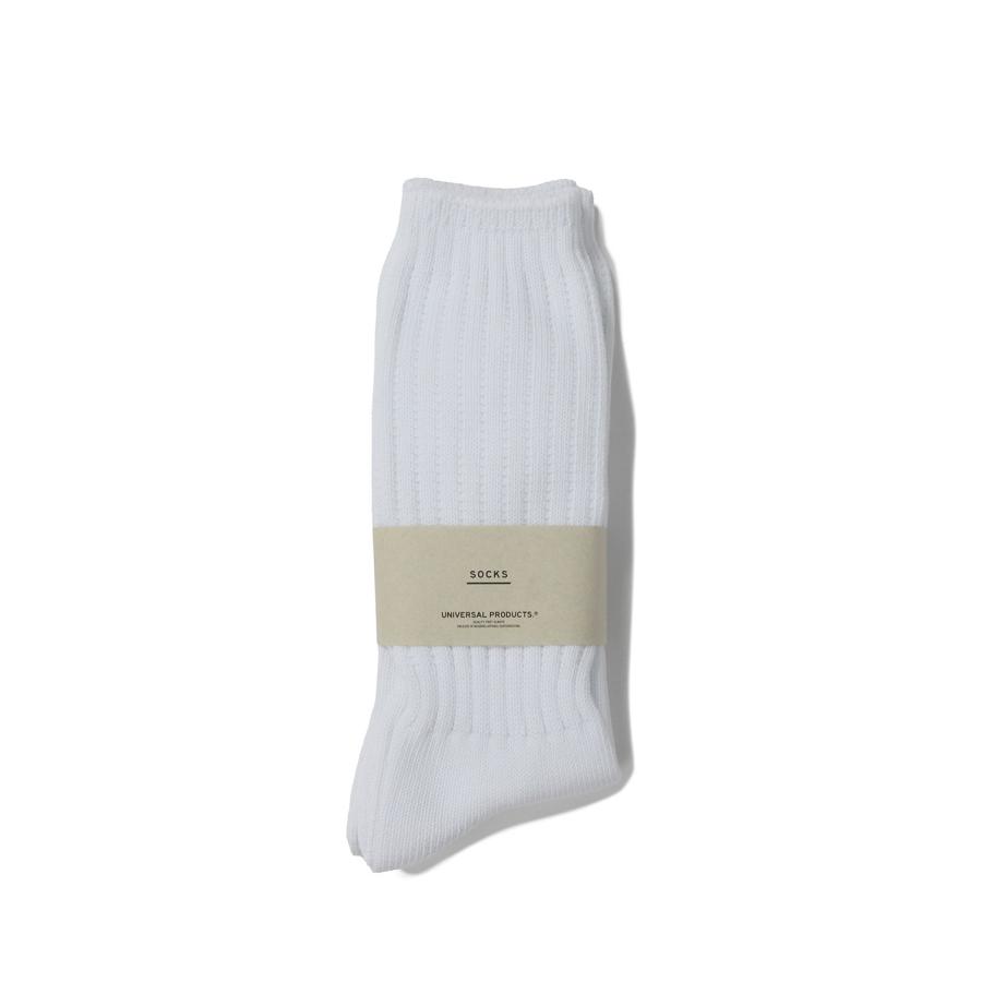 2P LONG SOCKS - WHITE (253-60910) Universal Products(ユニバーサルプロダクツ) | 