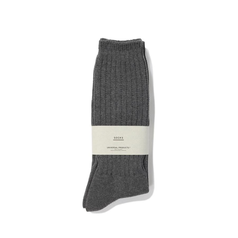 2P LONG SOCKS - CHARCOAL (253-60910) Universal Products(ユニバーサルプロダクツ) | 