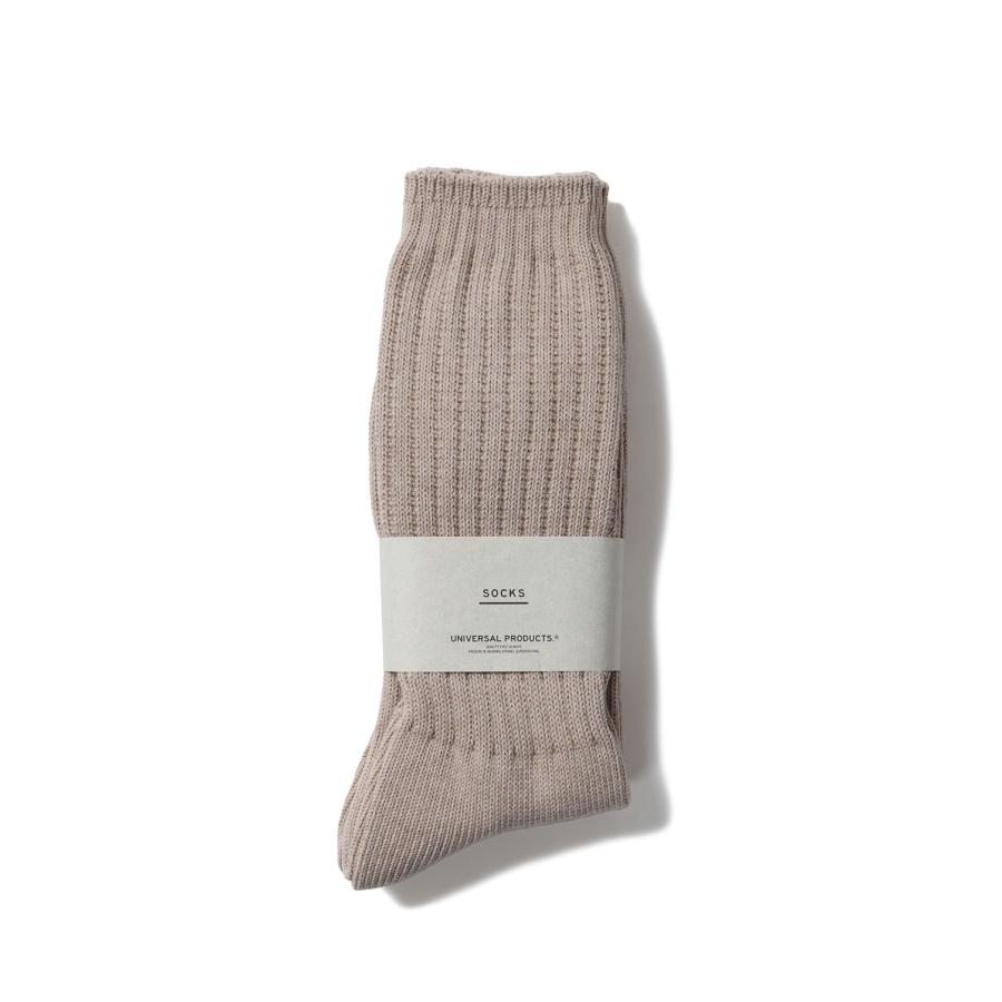 2P LONG SOCKS - BEIGE (253-60910) Universal Products(ユニバーサルプロダクツ) | 