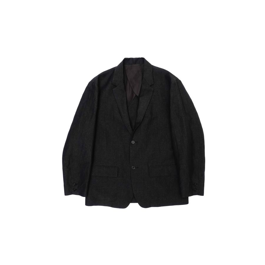 WOOL LINEN 2B JACKET - CHARCOAL (261-60404) Universal Products(ユニバーサルプロダクツ) | 